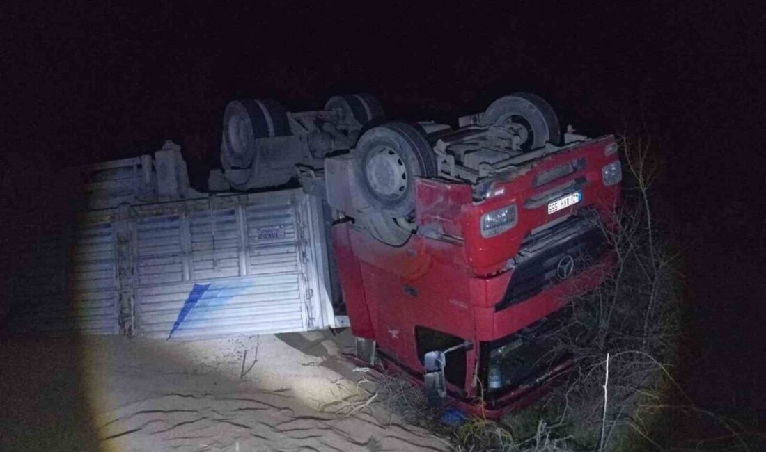 Bilecik’te seyir halindeki tırın devrilmesi sonucu meydana gelen trafik kazasında