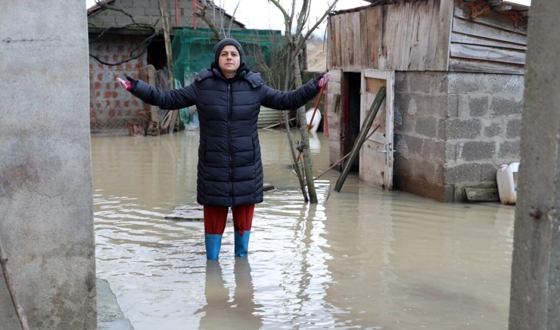 Sakarya’nın Karasu ilçesinde Sakarya Nehri kıyısında bulunan evler, etkili olan