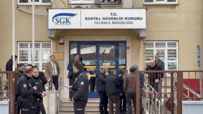Yalova SGK İl Müdürlüğü binasında kurum tarafından icra edilen bir