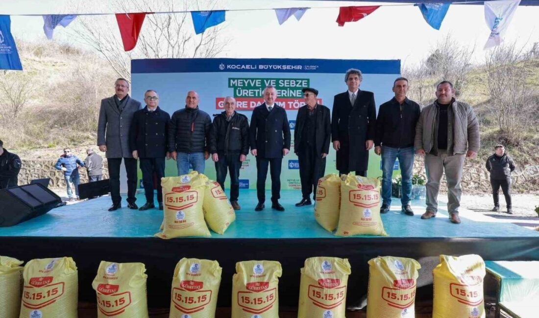 Kocaeli genelindeki 5 bin çiftçiye verilecek olan gübrelerin ilk dağıtımı