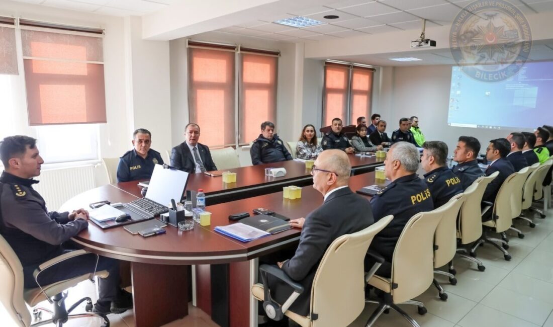 Bilecik İl Emniyet Müdürü Erdem Çağlar başkanlığında, emniyet birimlerinin katılımıyla