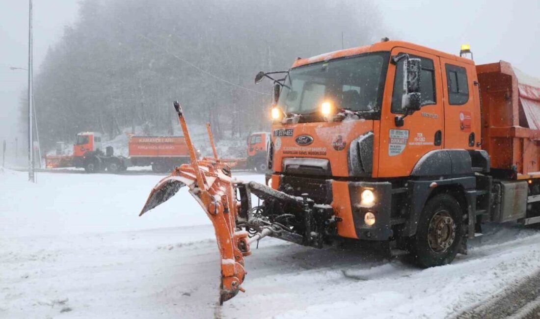 Türkiye’nin en önemli geçiş güzergahlarından D-100 karayolu Bolu Dağı kesiminde