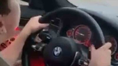 Bolu’da sosyal medyada paylaşılan görüntülerde küçük yaşta çocuğun otomobil kullandığının