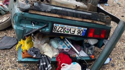 Bolu’nun Gerede ilçesinde kontrolden çıkan otomobil takla attı, kazada 4
