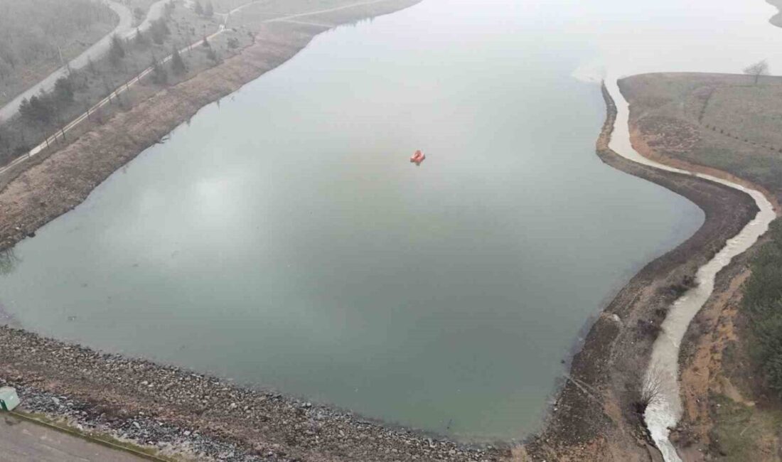Bolu’nun içme ve kullanma suyu ihtiyacını karşılayan Gölköy Baraj Göleti’nde,