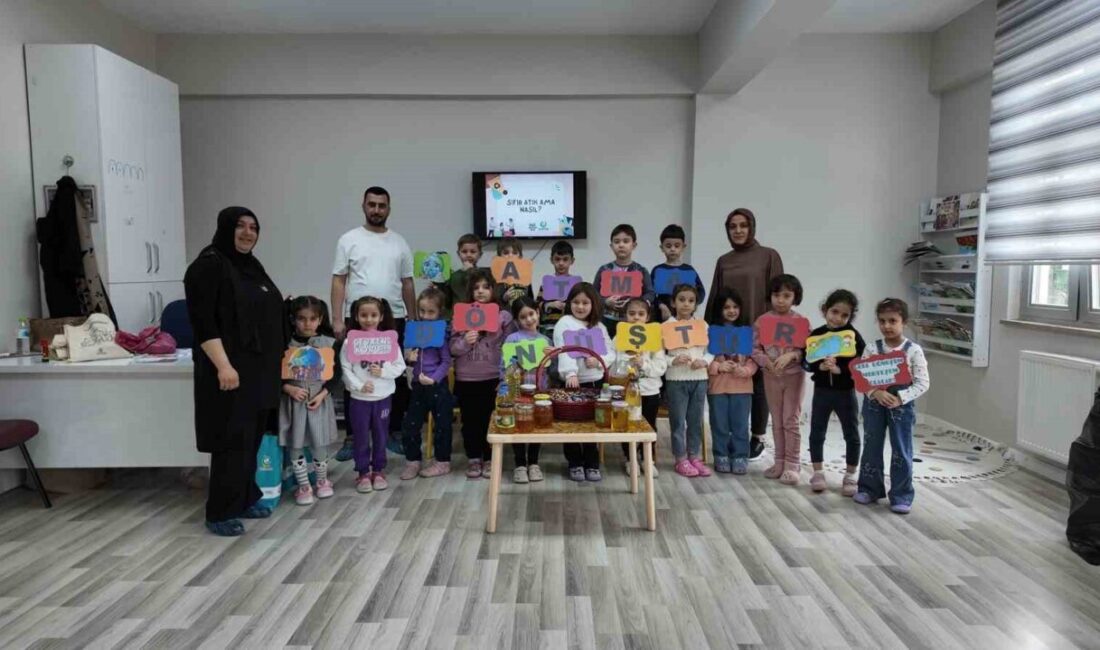 Çayırova’da belediye ekipleri tarafından anaokulu öğrencilerine çevre bilinci aşılamak amacıyla