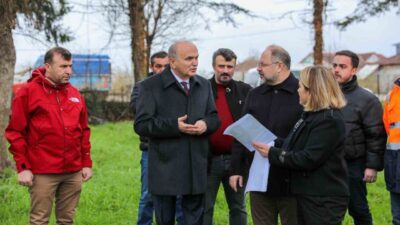 Düzce Belediye Başkanı Dr. Faruk Özlü, saha çalışmalarını yakından takip