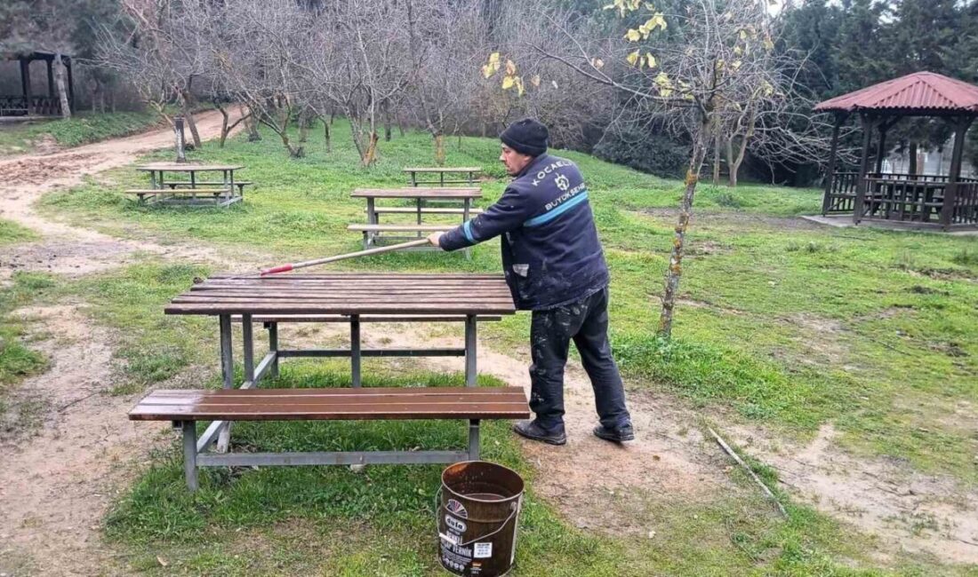 Gebze Gaziler Dağı Tabiat Parkı’ndaki sosyal donatı alanlarında bakım ve