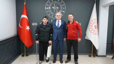 DÜZCE (İHA) – Parapowerlifting Türkiye İkincisi Muhammed Kaan Aktürk, Düzce