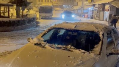 Kastamonu’da akşam saatlerinden itibaren yüksek rakımlı bölgelerde kar yağışı etkili