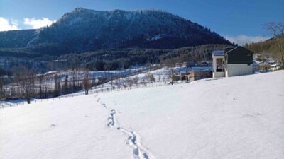 Sakarya’nın yüksek kesimleri, etkili olan kar yağışı sonrasında beyaza büründü.