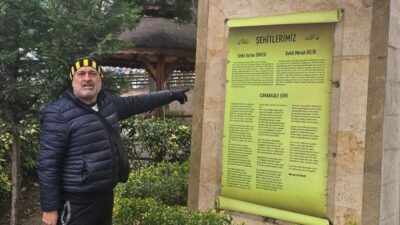 Bilecik’te Hasan Sedat Okumuş adlı duyarlı bir vatandaş Şehitler Parkı’nda