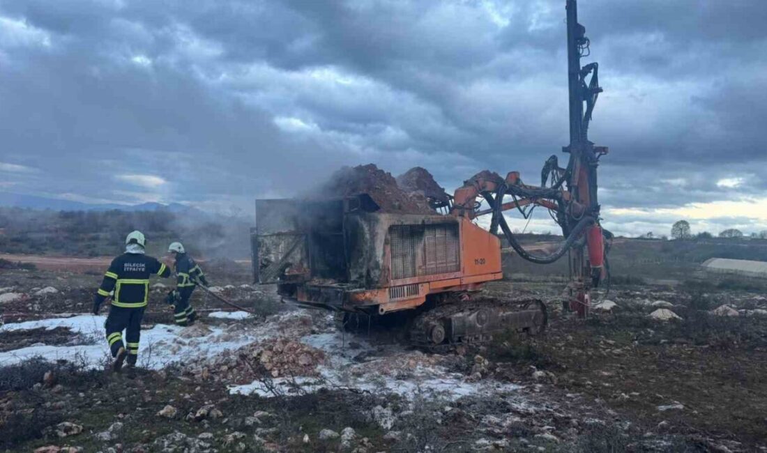 Bilecik’te bir sondaj çalışması yapan ara cayır cayır yandı. Bilecik