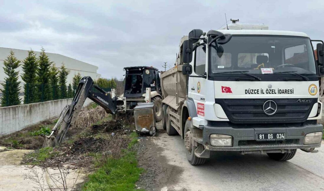 Düzce İl Özel İdaresi Yol ve Ulaşım Hizmetleri Müdürlüğü ekipleri