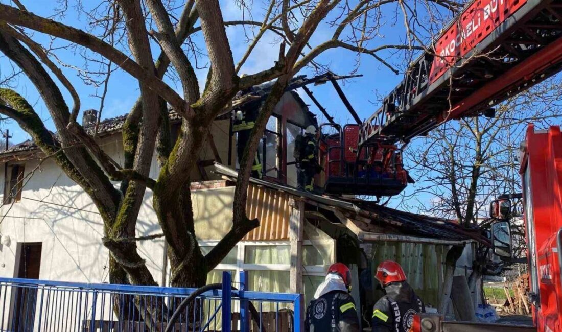 Kocaeli’nin Başiskele ilçesinde evde çıkan yangına müdahale etmek isteyen ev
