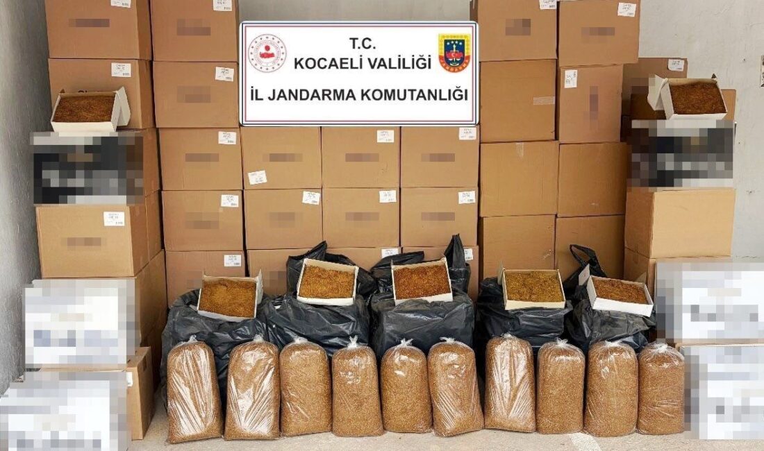 Kocaeli’de jandarma ekiplerinin kaçakçılıkla mücadele kapsamında düzenledği operasyonda piyasa değeri