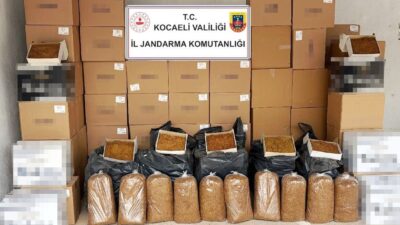 Kocaeli’de jandarma ekiplerinin kaçakçılıkla mücadele kapsamında düzenledği operasyonda piyasa değeri