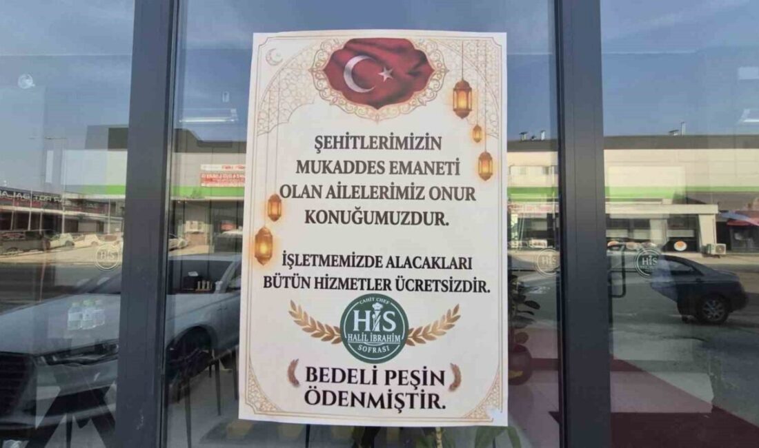 Düzce’de yaklaşık iki ay önce hizmete giren restoran, vatan savunmasının