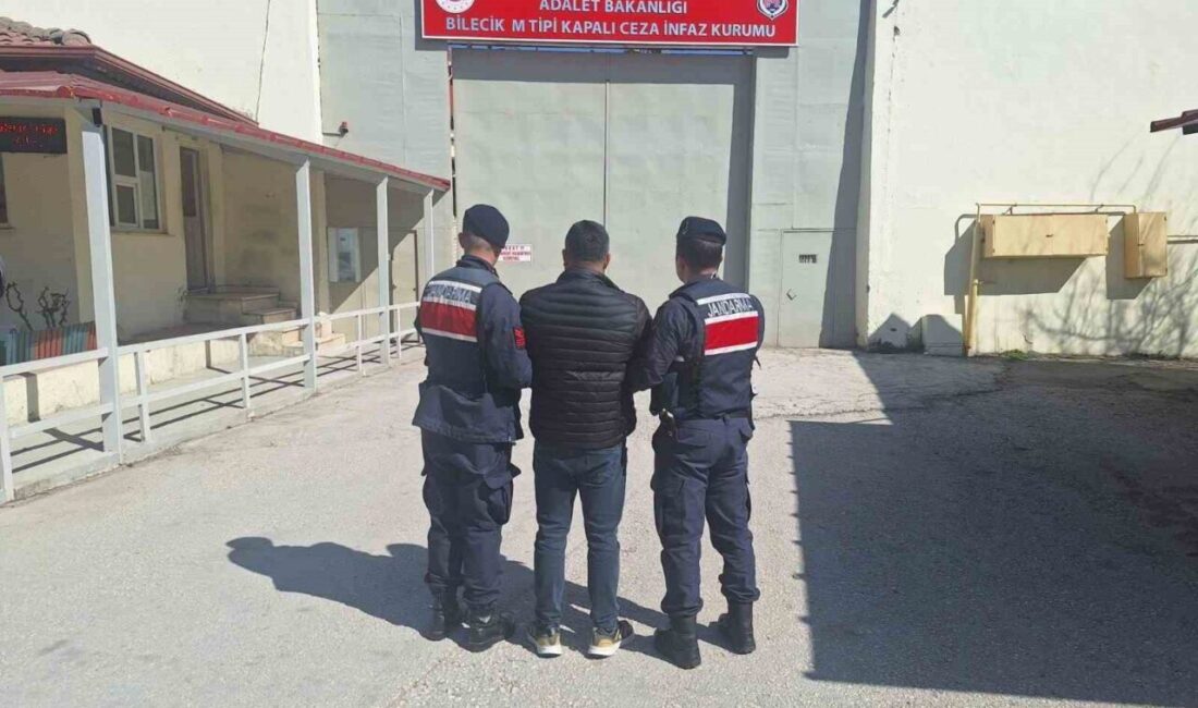 Bilecik’te aranan ve 3 yıl 9 ay hapis cezası bulunan