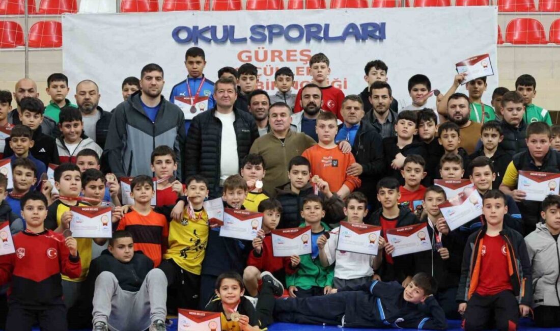 Bilecik’te 400 küçük güreşçi minderde ter döktü. Okul Spor Faaliyetleri