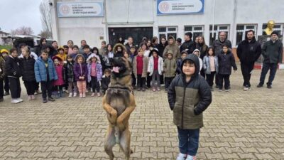 Bilecik’in Söğüt ilçesinde İl Jandarma Komutanlığı tarafından bomba arama köpek