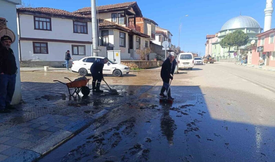 Bilecik’in Pazaryeri ilçesinde belediye ekipleri, yaklaşan bayram öncesi cadde ve