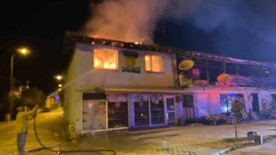 Bilecik’in Bayırköy beldesinde çıkan yangında bir ev kullanılamaz hale geldi.