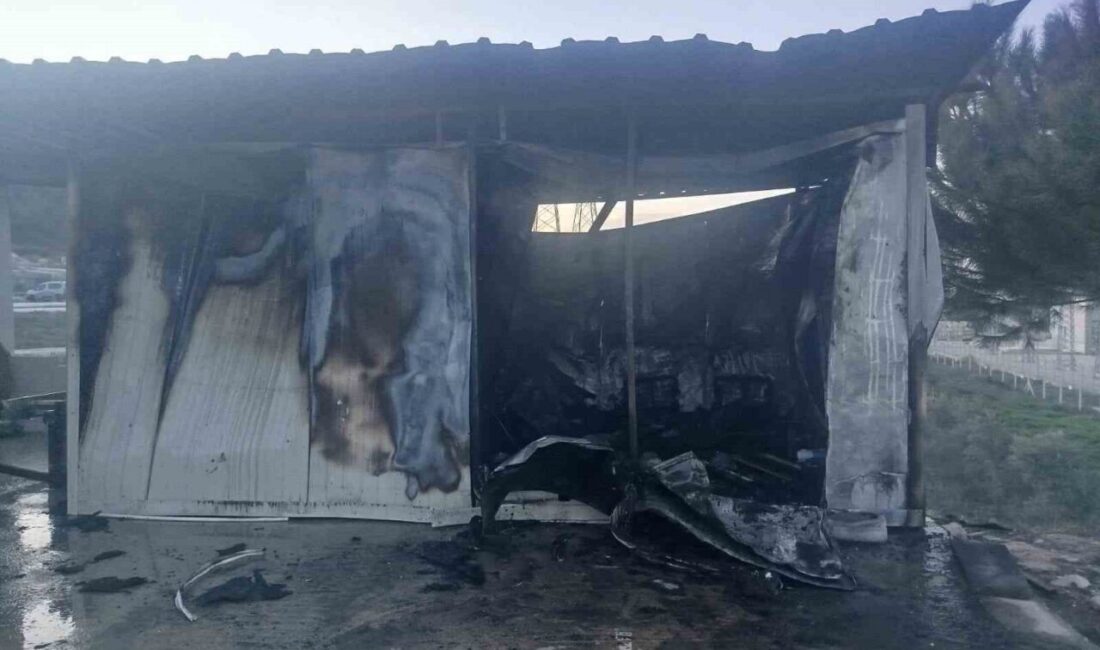 Bilecik’in Osmaneli ilçesinde elektrikli ısıtıcıdan çıkan yangın konteyneri kullanılamaz hale