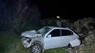 Bilecik’in Gölpazarı ilçesinde yağışın etkisiyle meydana gelen trafik kazasında 1