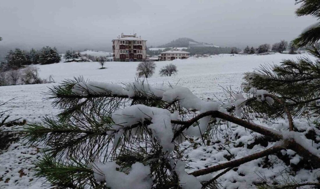 Bolu’da Ramazan Bayramı’nın birinci gününde etkili olan kar yağışı, kent