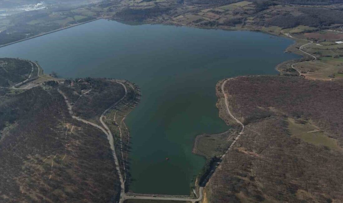 Bolu’nun içme ve kullanma suyu ihtiyacını karşılayan Gölköy Baraj Göleti’nde,