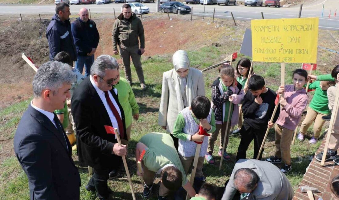DÜZCE(İHA) – Cumayeri’nde Orman Haftası’na özel fidan dikimi etkinliği düzenlendi.