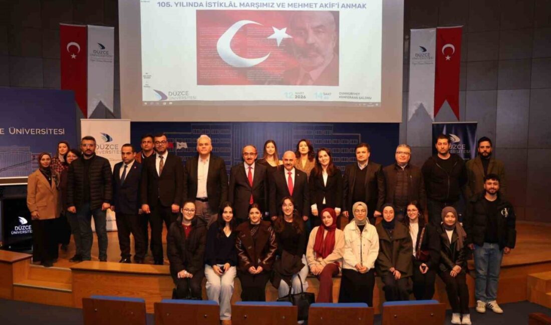 Düzce Üniversitesi Fen Edebiyat Fakültesi tarafından İstiklal Marşı’nın kabulünün 105.