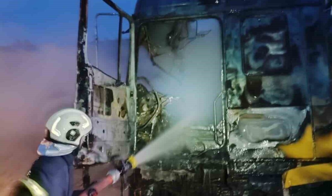 Kastamonu’nun Tosya ilçesinde seyir halindeki tırda yangın çıktı. Yangın, tırın