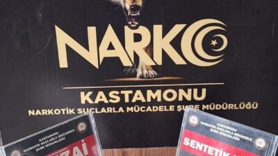 Kastamonu’da polis ekipleri tekiplerince bir şahsa yönelik yapılan operasyonda uyuşturucu