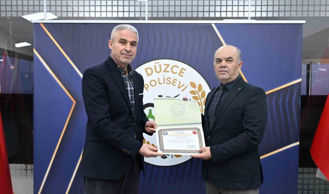 DÜZCE (İHA) – Düzce İl Emniyet Müdürlüğü’nde uzun yıllar çeşitli