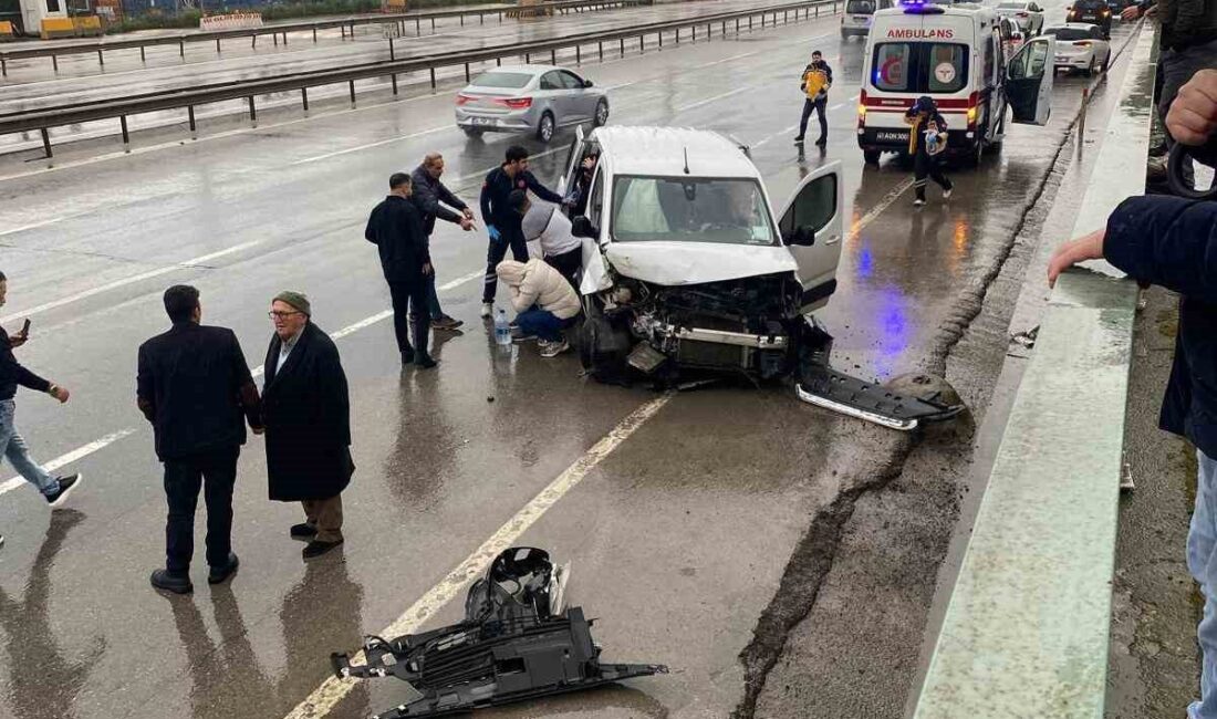 Kocaeli’nin Körfez ilçesinde D-100 Karayolu’nda meydana gelen zincirleme trafik kazasında