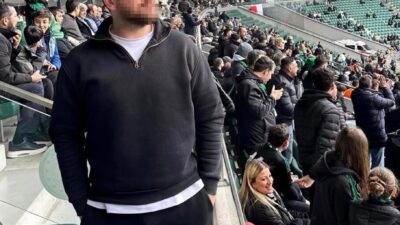 Kocaelispor tribününe kaçak giren ve maç esnasında sosyal medya hesabında