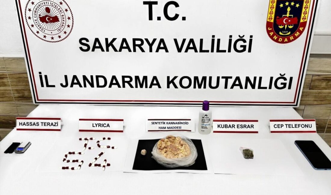 Sakarya’da jandarma ekiplerince iki ilçede düzenlenen uyuşturucu operasyonunda gözaltına alınan