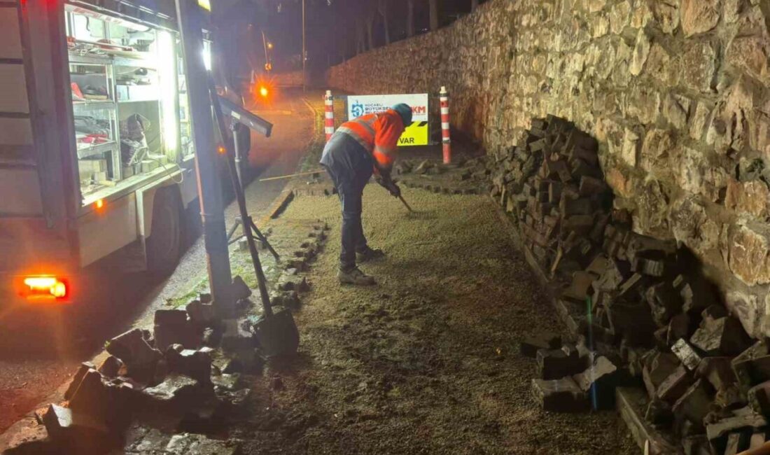 Kocaeli’de ekipler, trafik akışını olumsuz etkilememek amacıyla tüm şehir uykuda