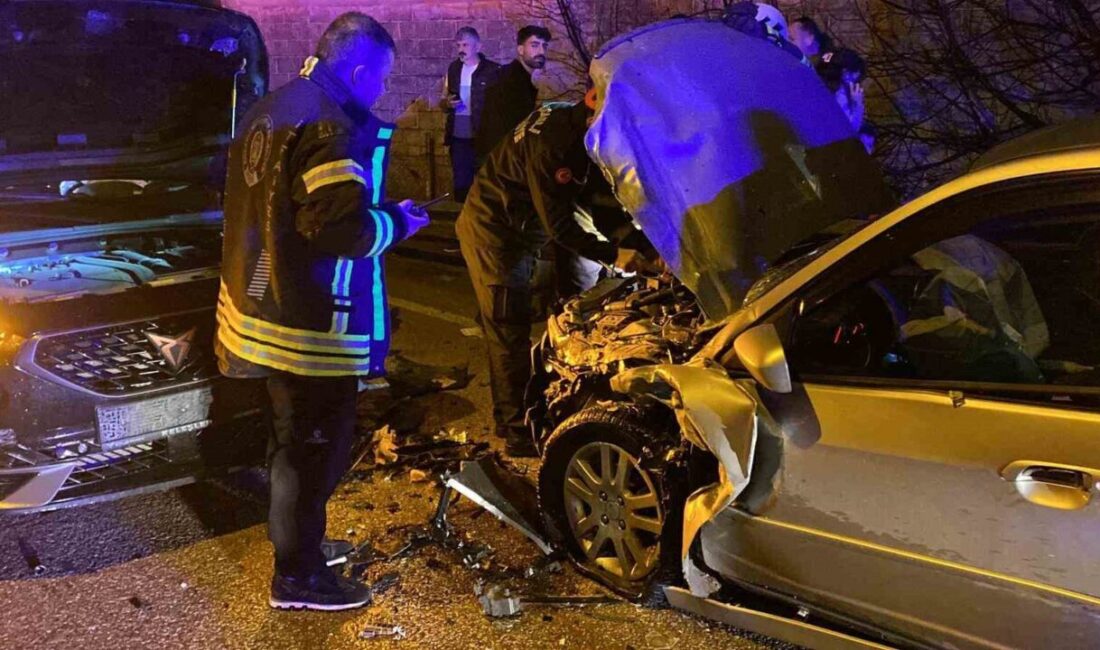 Kocaeli’de yere dökülen sıvı nedeniyle kayganlaşan yolda iki otomobilin kafa