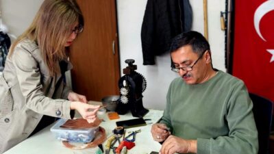 DÜZCE (İHA) – Düzce’de ’telkari’ ustası Muharrem Güneş, 40 yıldır