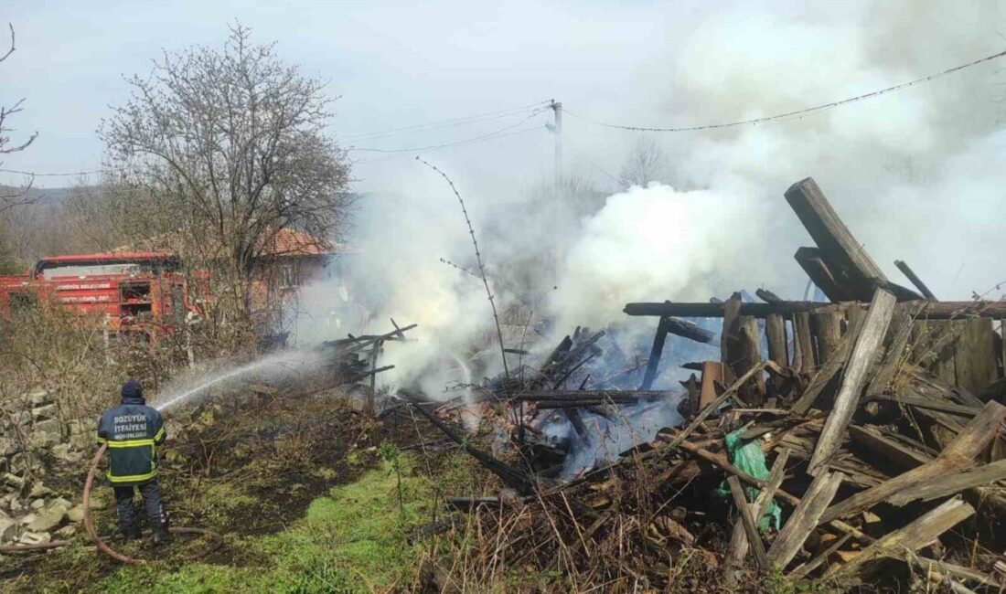 Bozüyük’te bir araçta başlayayarak kısa sürede çevreye yayılan yangın belediye