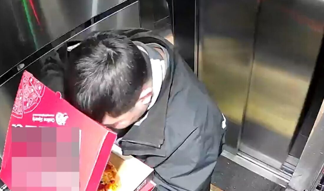 DÜZCE (İHA) – Düzce’de sipariş edilen pizzanın üstündeki malzemeleri yiyen