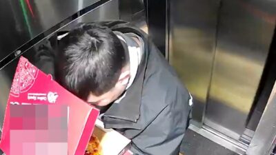 DÜZCE (İHA) – Düzce’de sipariş edilen pizzanın üstündeki malzemeleri yiyen