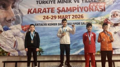 Bilecikli sporcu Musab Yağız Kurnaz, Türkiye Karate Şampiyonası’nda bronz madalya