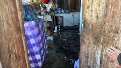 Bilecik’in Gölpazarı ilçesinde kullanılmayan kömür kazanından çıkan yangın paniğe neden