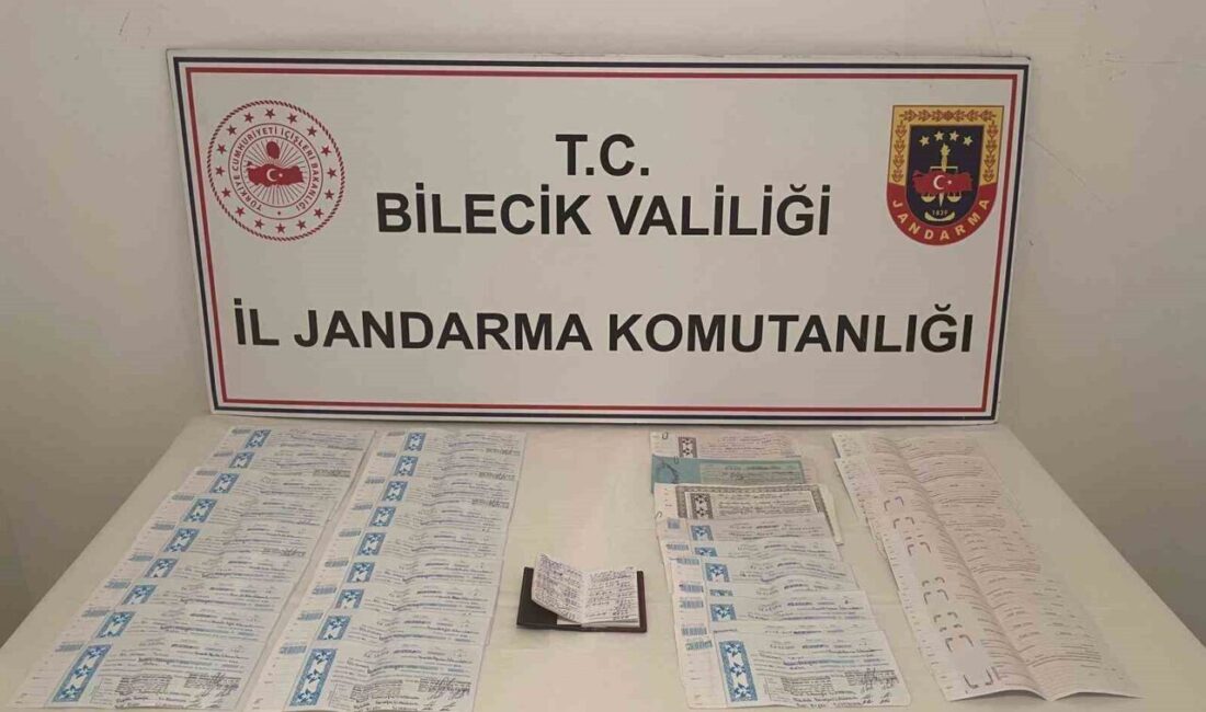 Bilecik’te jandarma ekiplerince düzenlenen tefecilik operasyonunda yaklaşık 4 milyon TL