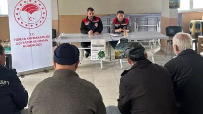 DÜZCE(İHA) – Düzce’nin Yığılca ilçesinde düzenlenen bilgilendirme toplantısında, çiftçilere zararlılarla