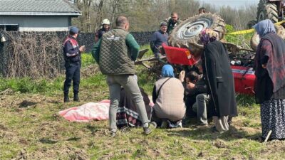 Düzce’de tarlasını sürerken devrilen traktörün altında kalan sürücü yaşamını yitirdi.